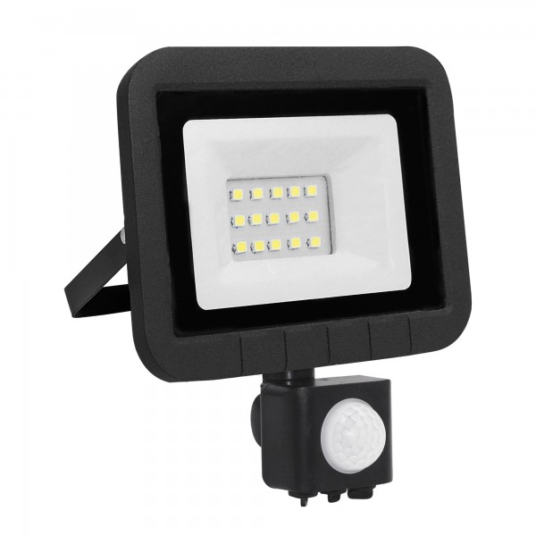 Proyector led sensor plano negro  10w.f