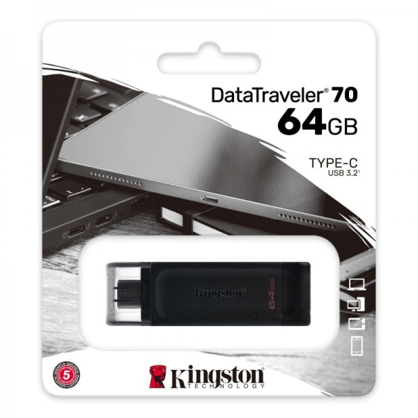 Kingston datatraveler dt70 64gb usb c 3.2  negro